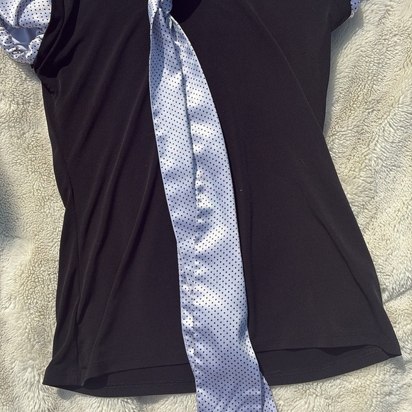 Tattoo Black & White Polka Dot Puff Sleeve Top Size M | Retro Chic | - Picture 3 of 6